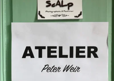 Entrée de l'atelier de peinture de Peter Weir