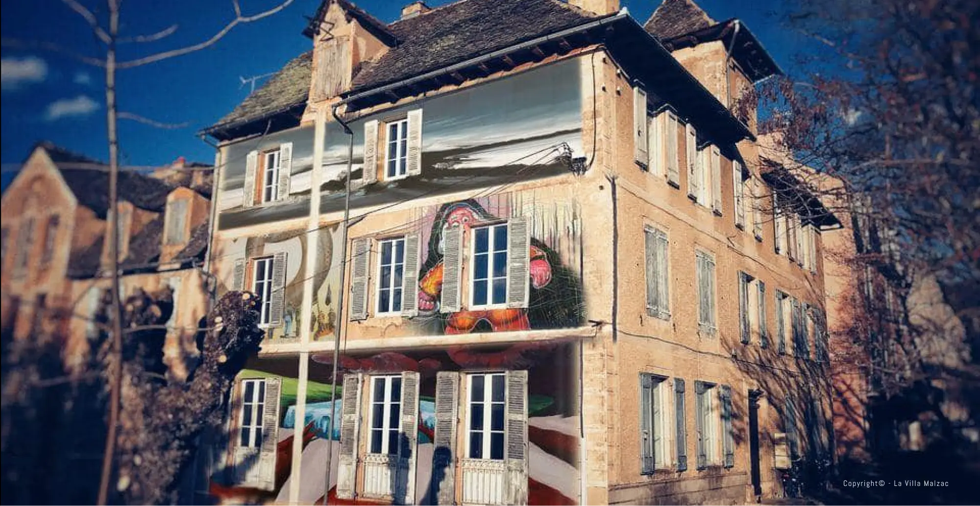 Villa Malzac extérieur Photo montage de la face extérieur de la Villa Malzac