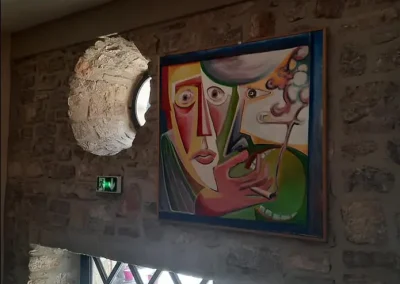 Photo de l'exposition à l'Auberge du Moulin